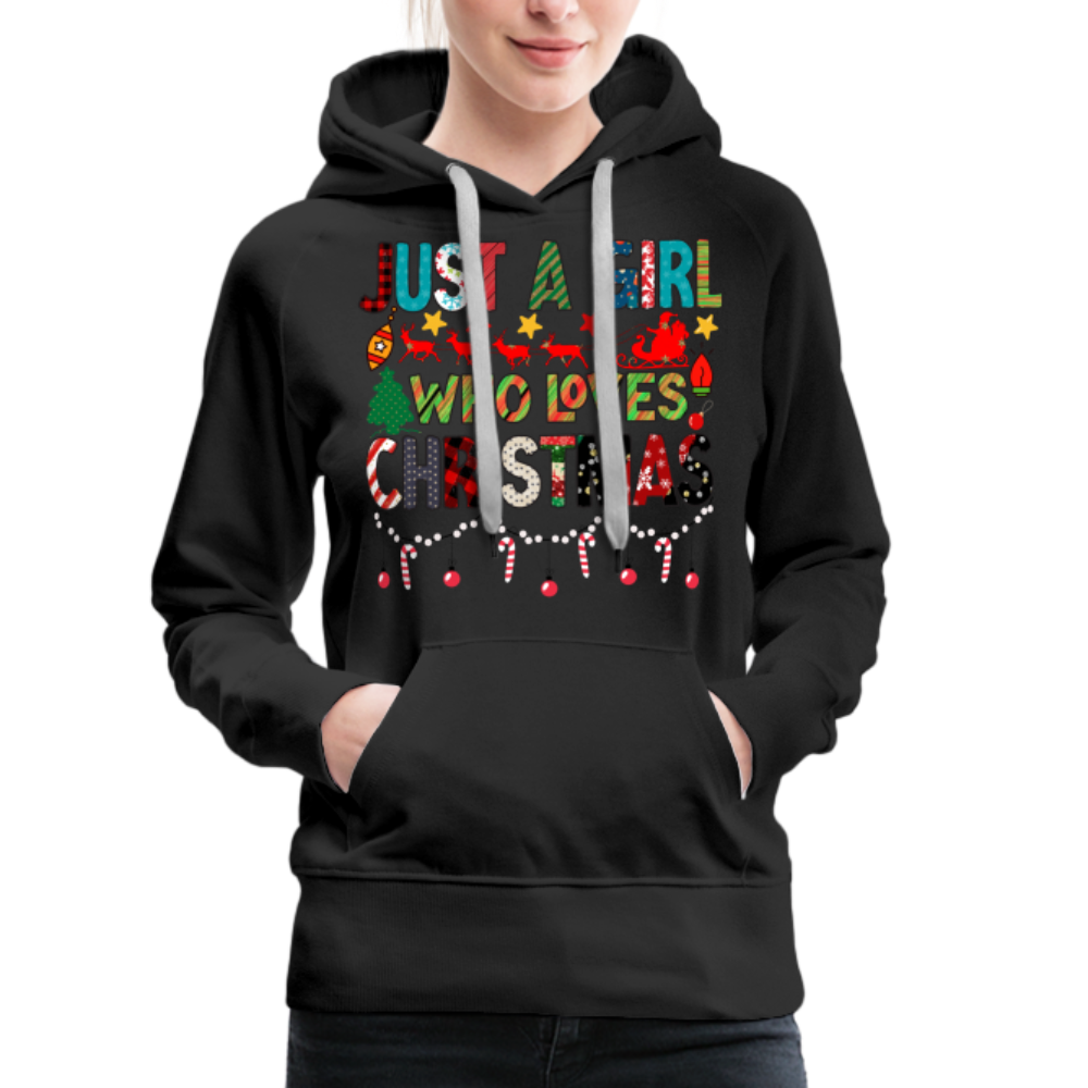 Just a Girl Who Loves Christmas Premium Hoodie - black