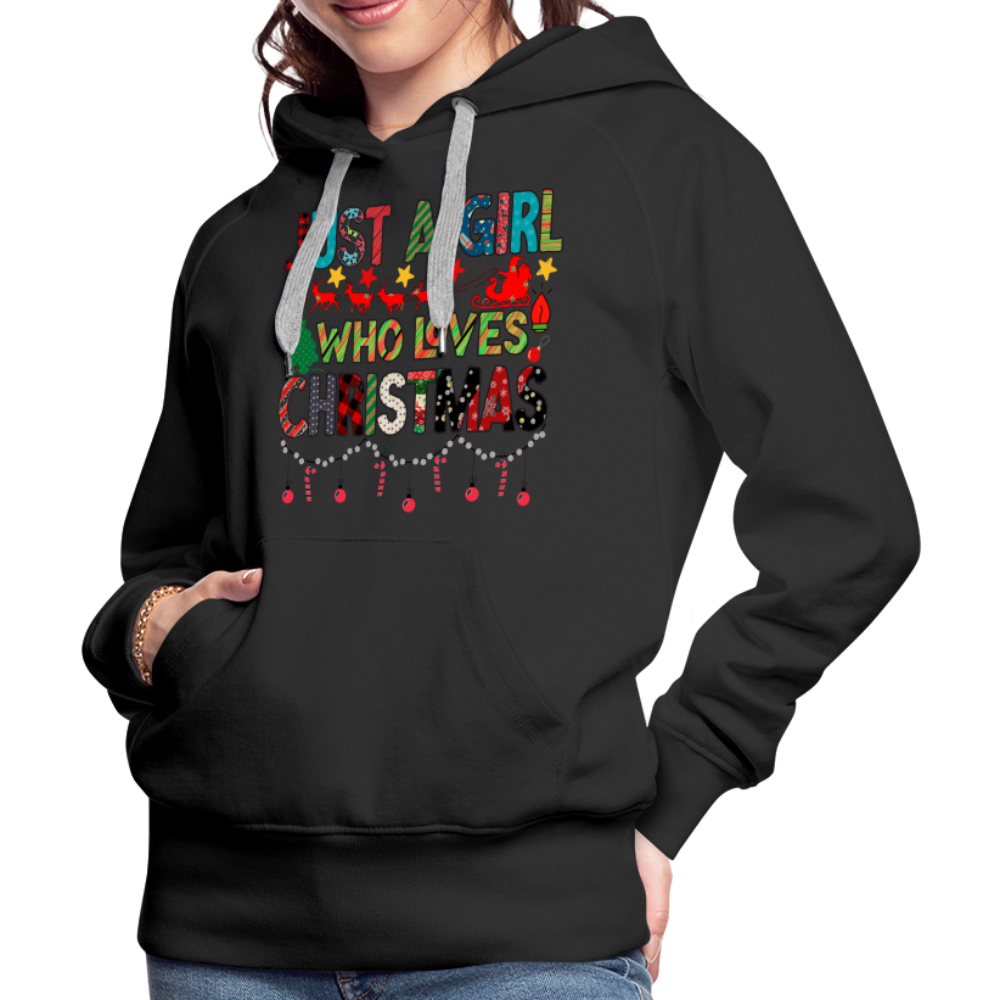 Just a Girl Who Loves Christmas Premium Hoodie - black