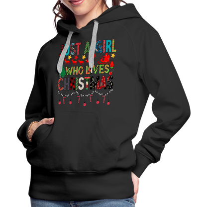 Just a Girl Who Loves Christmas Premium Hoodie - black