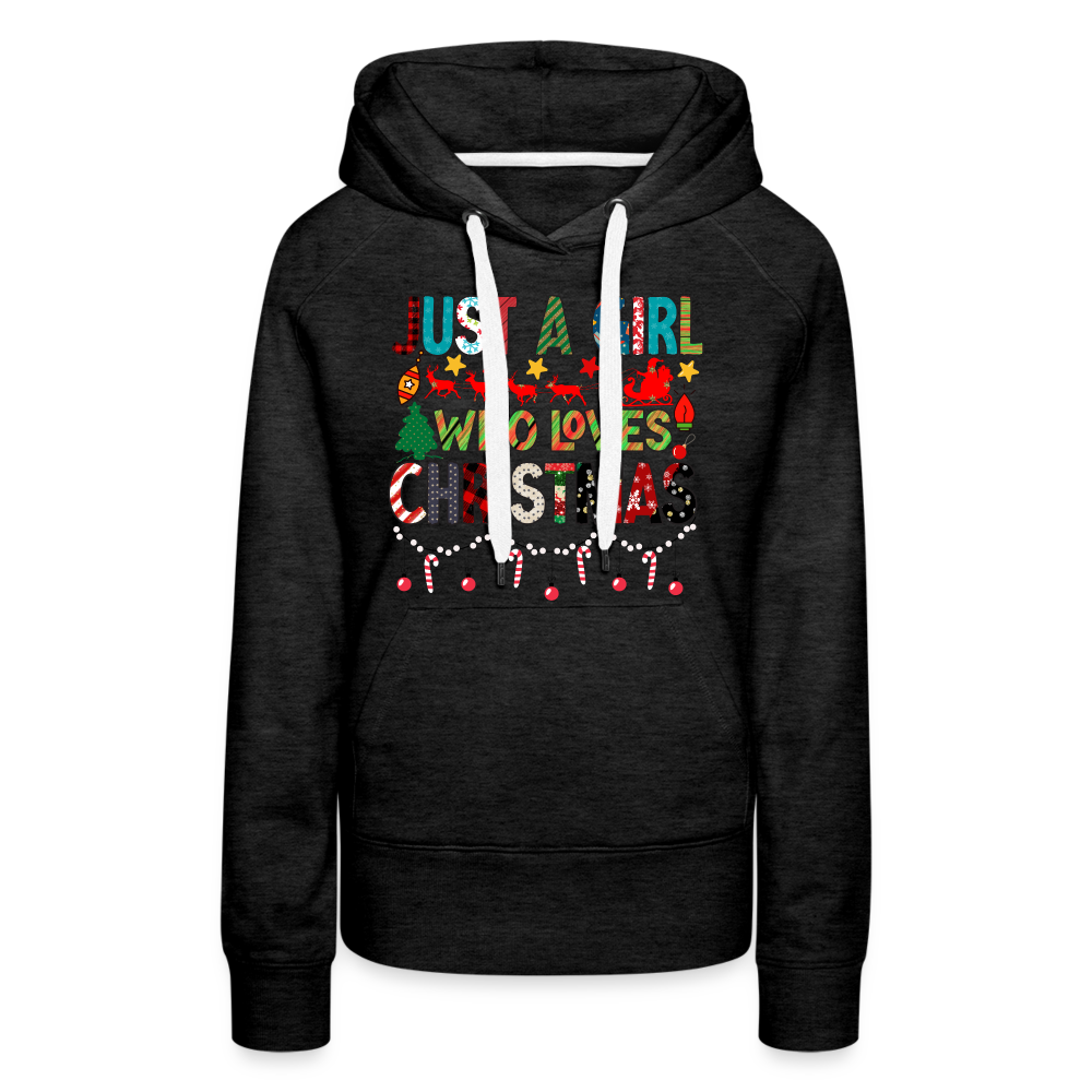 Just a Girl Who Loves Christmas Premium Hoodie - charcoal grey