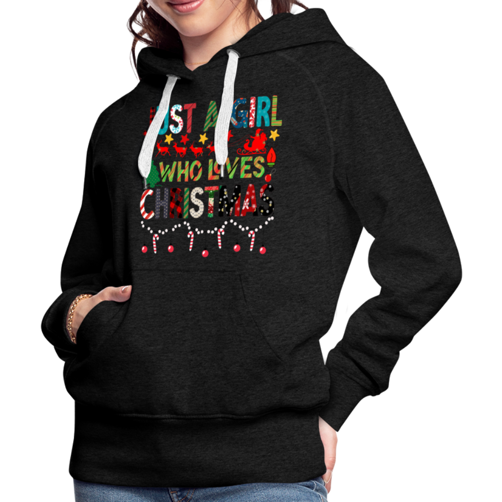 Just a Girl Who Loves Christmas Premium Hoodie - charcoal grey