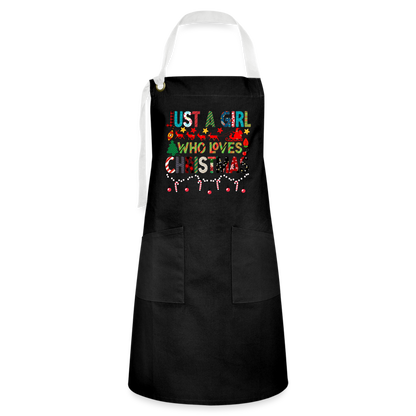 Just a Girl Who Loves Christmas - Artisan Apron - black/white