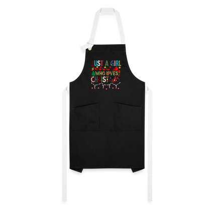 Just a Girl Who Loves Christmas - Artisan Apron - black/white