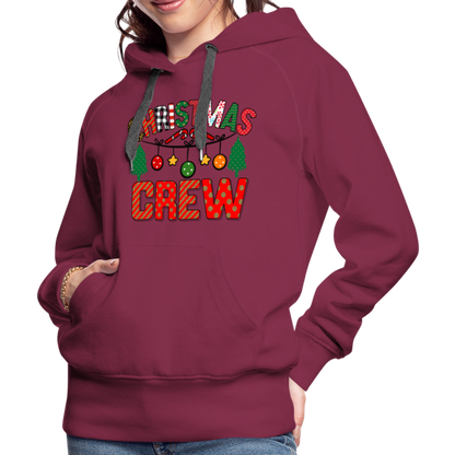 Christmas Crew - Women’s Premium Hoodie - burgundy