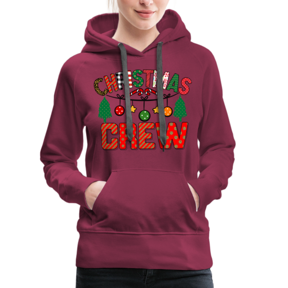 Christmas Crew - Women’s Premium Hoodie - burgundy