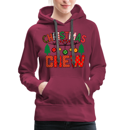 Christmas Crew - Women’s Premium Hoodie - burgundy