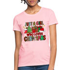 Just A Girl Who Loves Christmas Women's Contoured T-Shirt