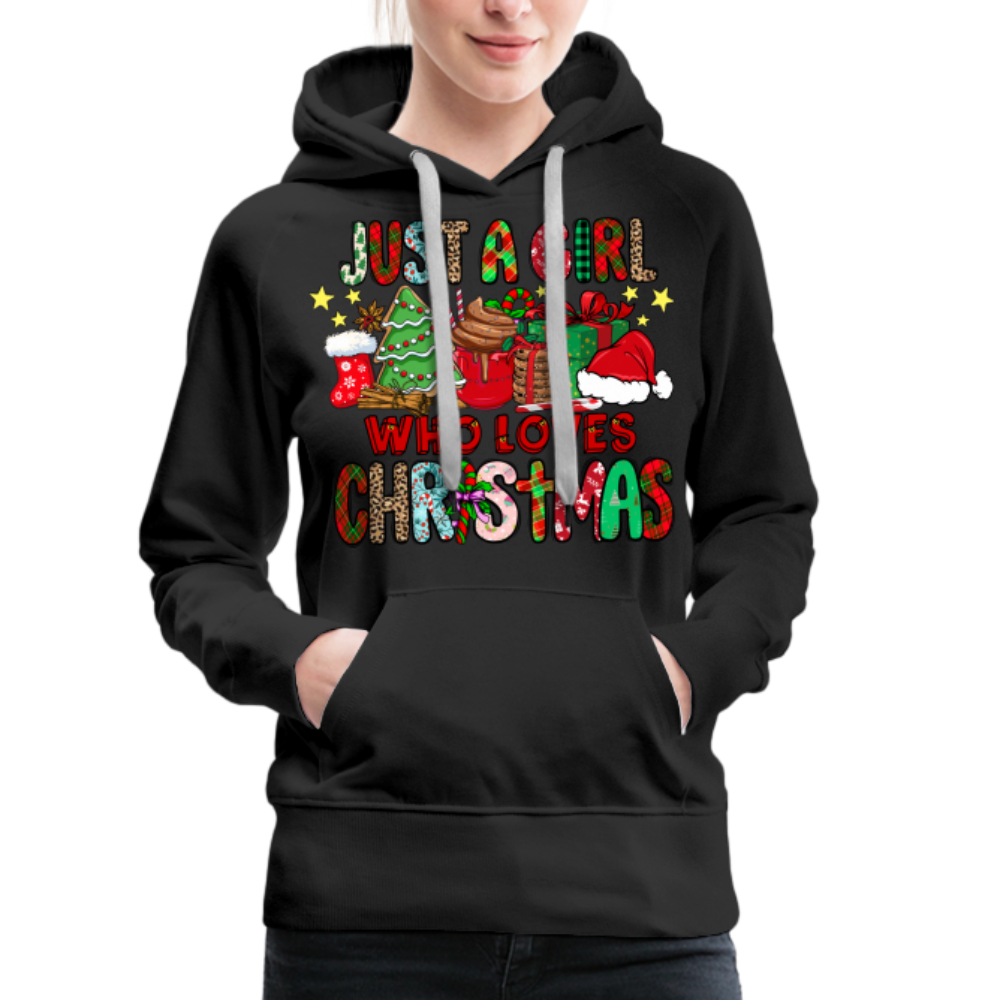 Just A Girl Who Loves Christmas - Premium Hoodie - black