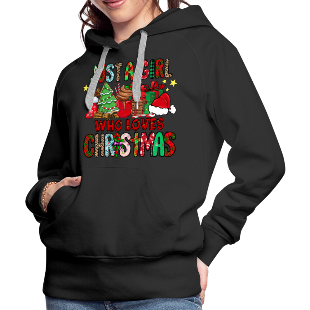 Just A Girl Who Loves Christmas - Premium Hoodie - black