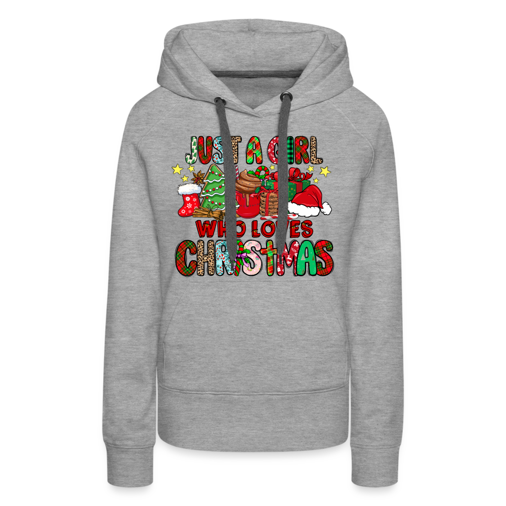 Just A Girl Who Loves Christmas - Premium Hoodie - heather grey