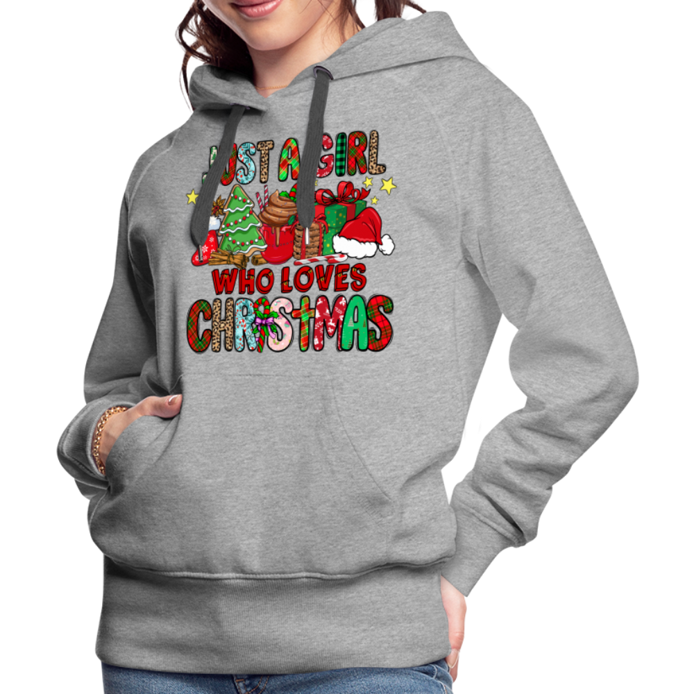 Just A Girl Who Loves Christmas - Premium Hoodie - heather grey