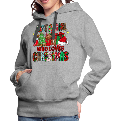 Just A Girl Who Loves Christmas - Premium Hoodie - heather grey