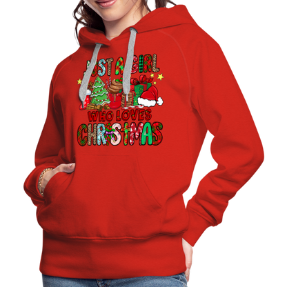 Just A Girl Who Loves Christmas - Premium Hoodie - red