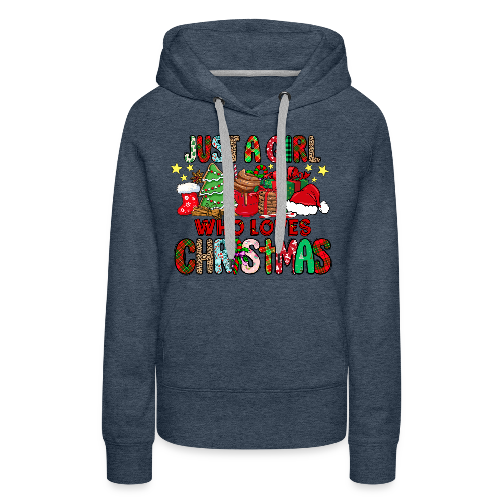 Just A Girl Who Loves Christmas - Premium Hoodie - heather denim