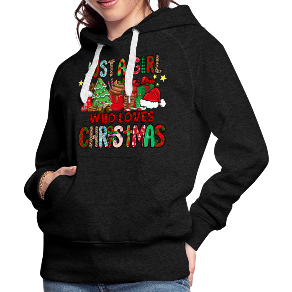 Just A Girl Who Loves Christmas - Premium Hoodie - charcoal grey