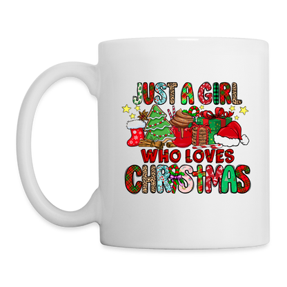 Just A Girl Who Loves Christmas - Coffee Mug - white