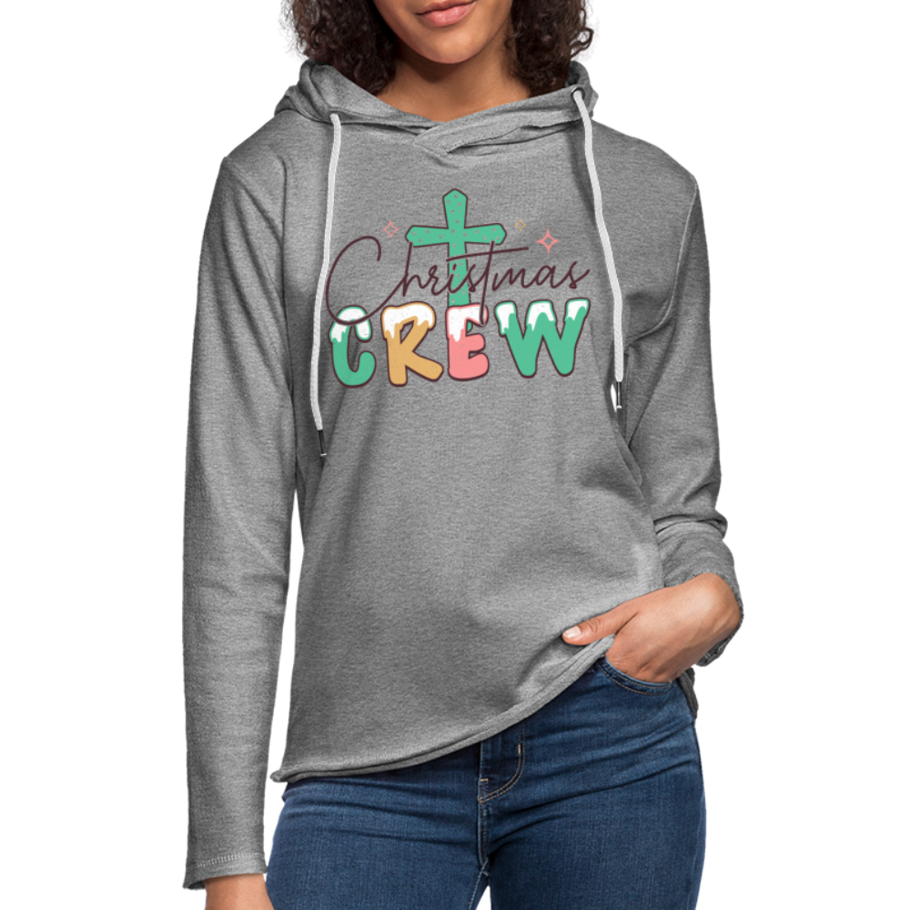 Christian Christmas Crew - Lightweight Terry Hoodie - heather gray