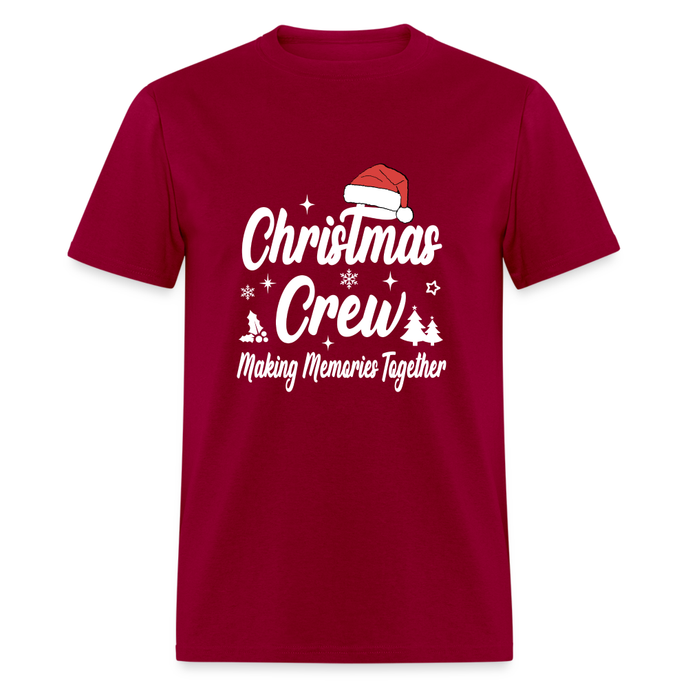 Christmas Crew T-Shirt - Making Memories Together - dark red