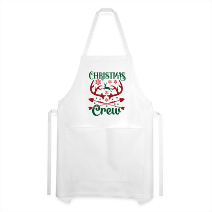 Christmas Crew Apron - Reindeer Antlers & Hearts - white