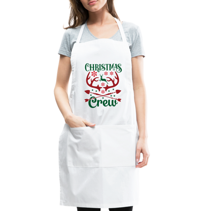 Christmas Crew Apron - Reindeer Antlers & Hearts - white