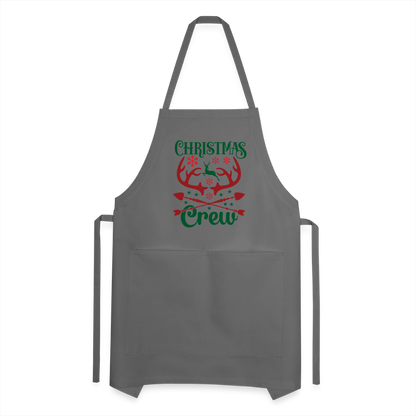 Christmas Crew Apron - Reindeer Antlers & Hearts - charcoal