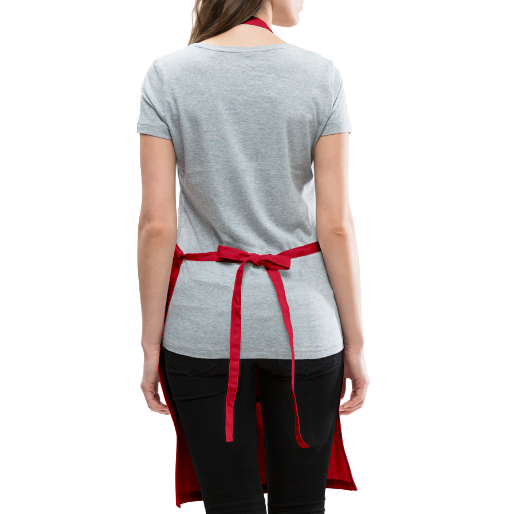 Christmas Crew Apron - Reindeer Antlers & Hearts - red