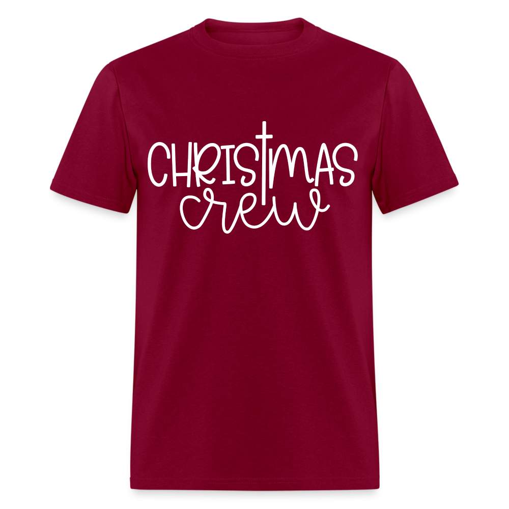 Christmas Crew T-Shirt - Religious - burgundy