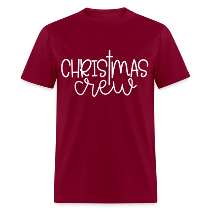 Christmas Crew T-Shirt - Religious - burgundy