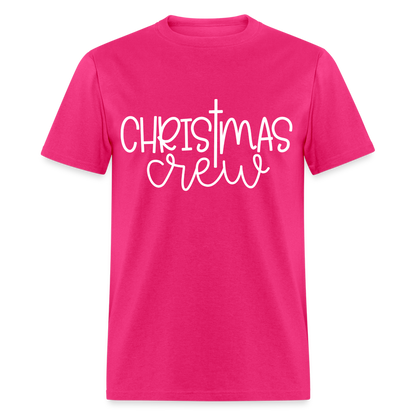 Christmas Crew T-Shirt - Religious - fuchsia