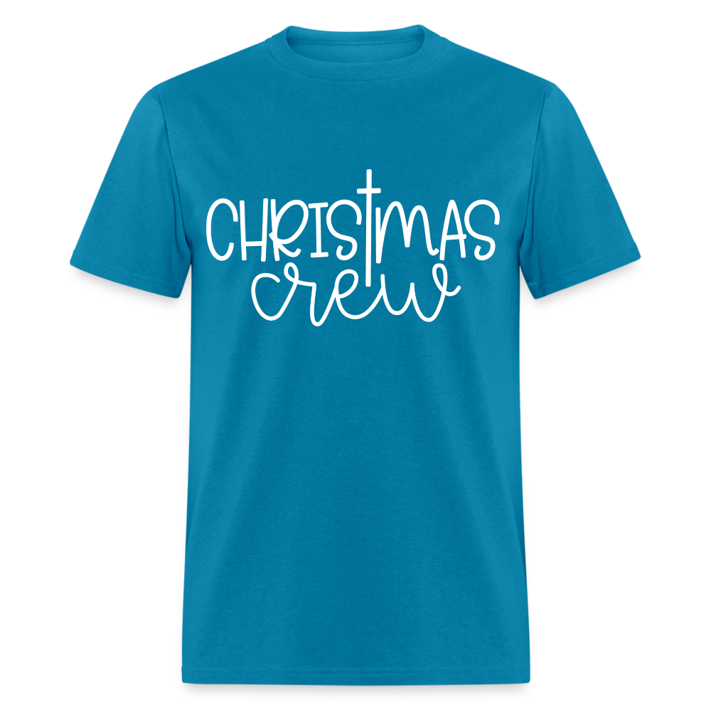 Christmas Crew T-Shirt - Religious - turquoise