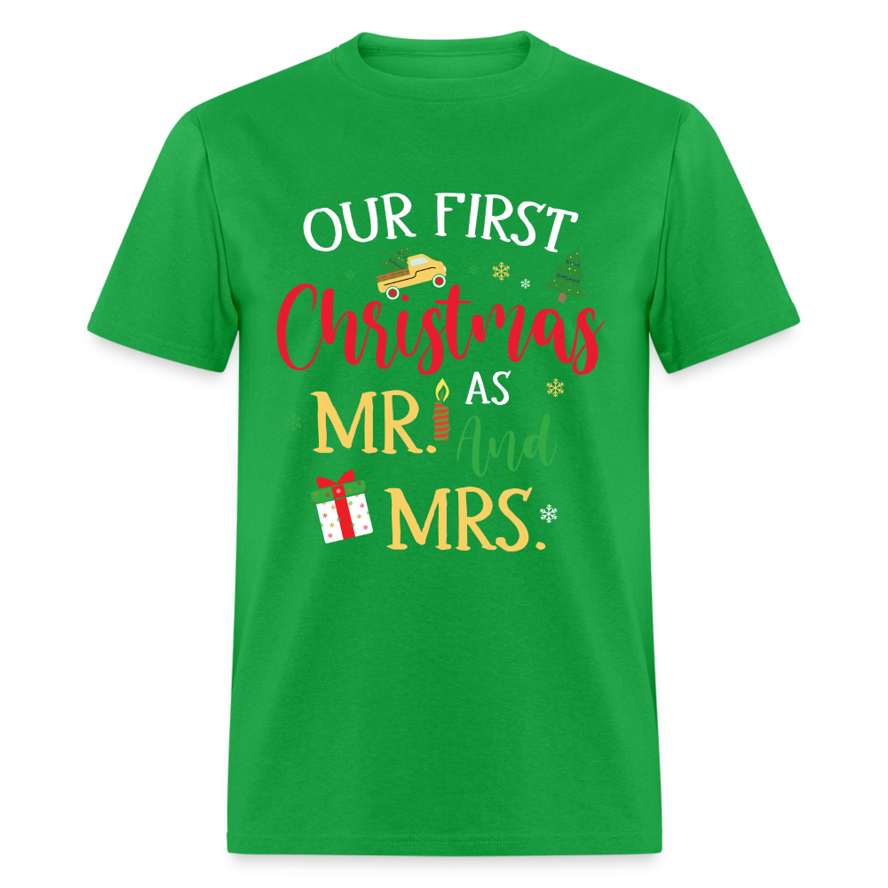 Our First Christmas as Mr and Mrs T-Shirt - bright green