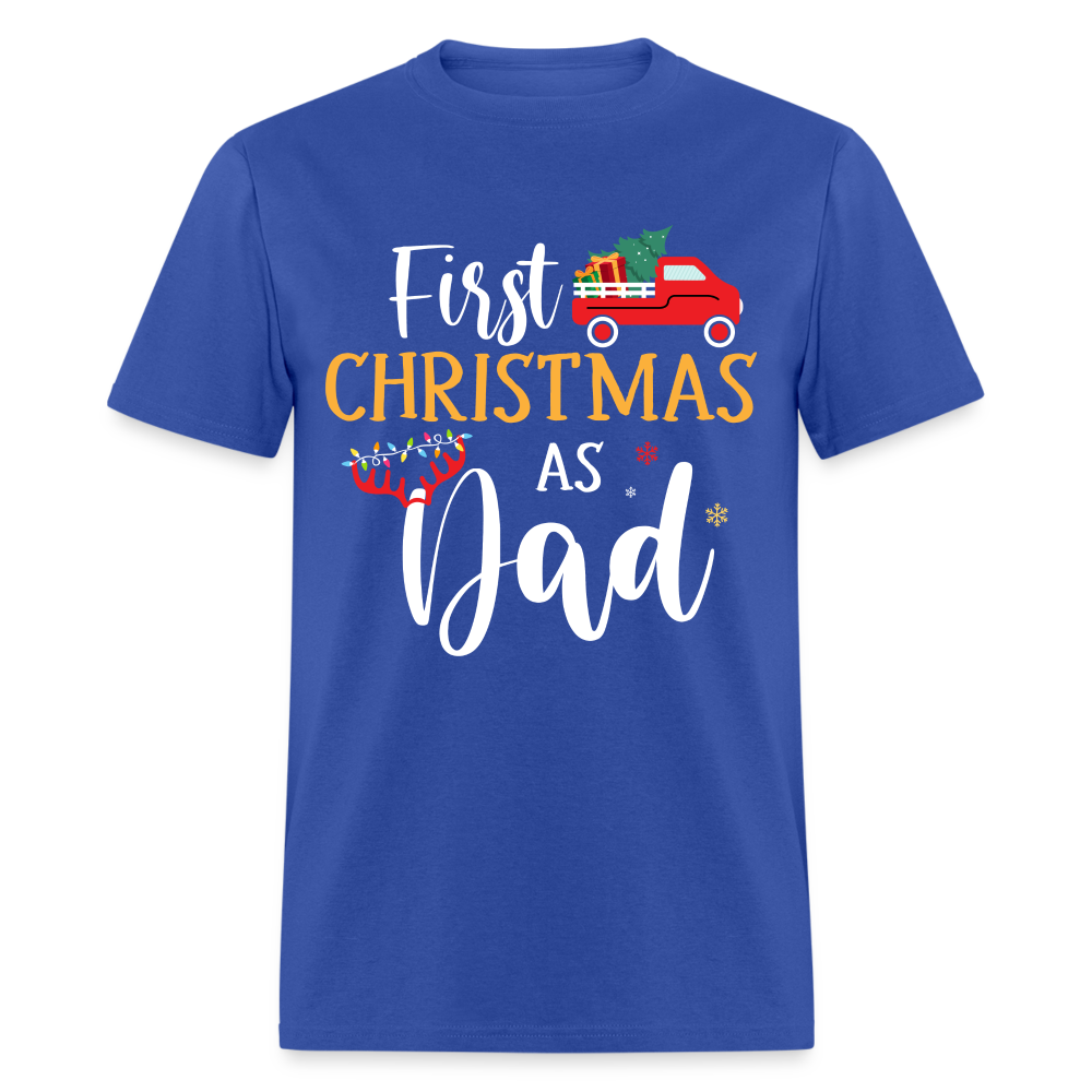 First Christmas As Dad T-Shirt - royal blue