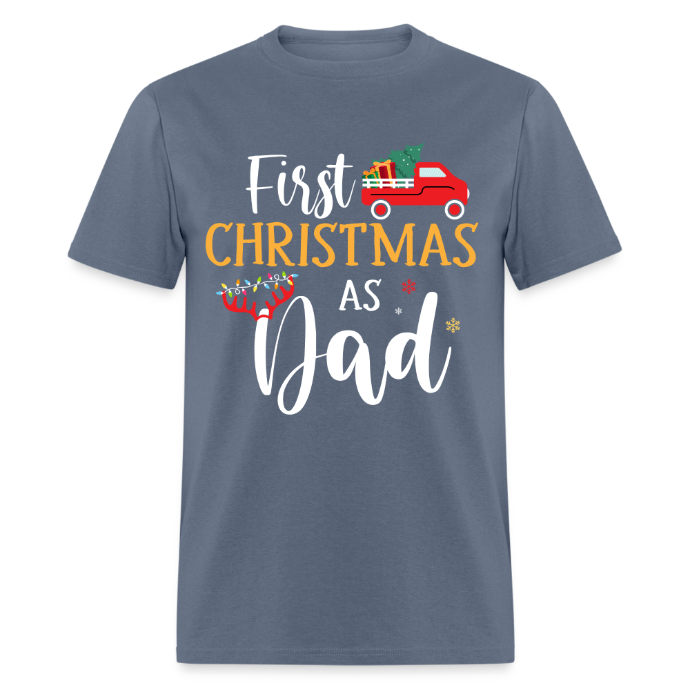 First Christmas As Dad T-Shirt - denim