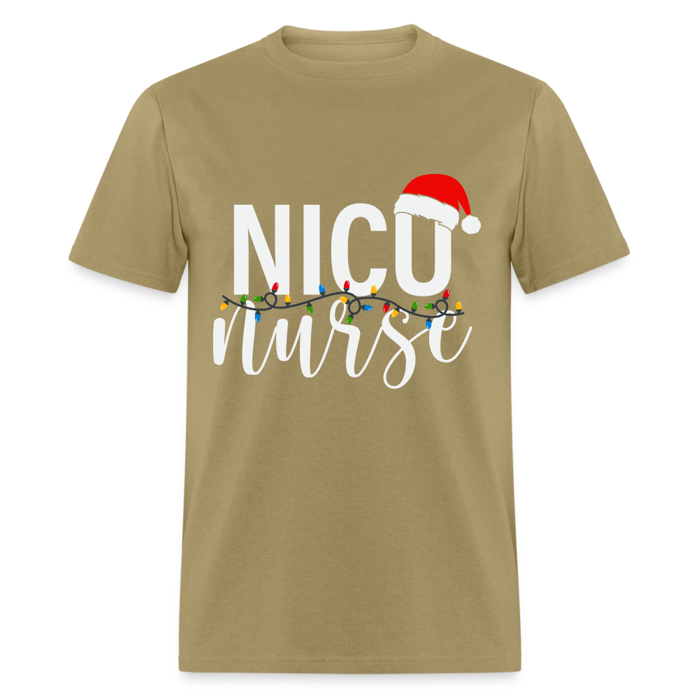 NICU Nurse - Christmas T-Shirt - khaki