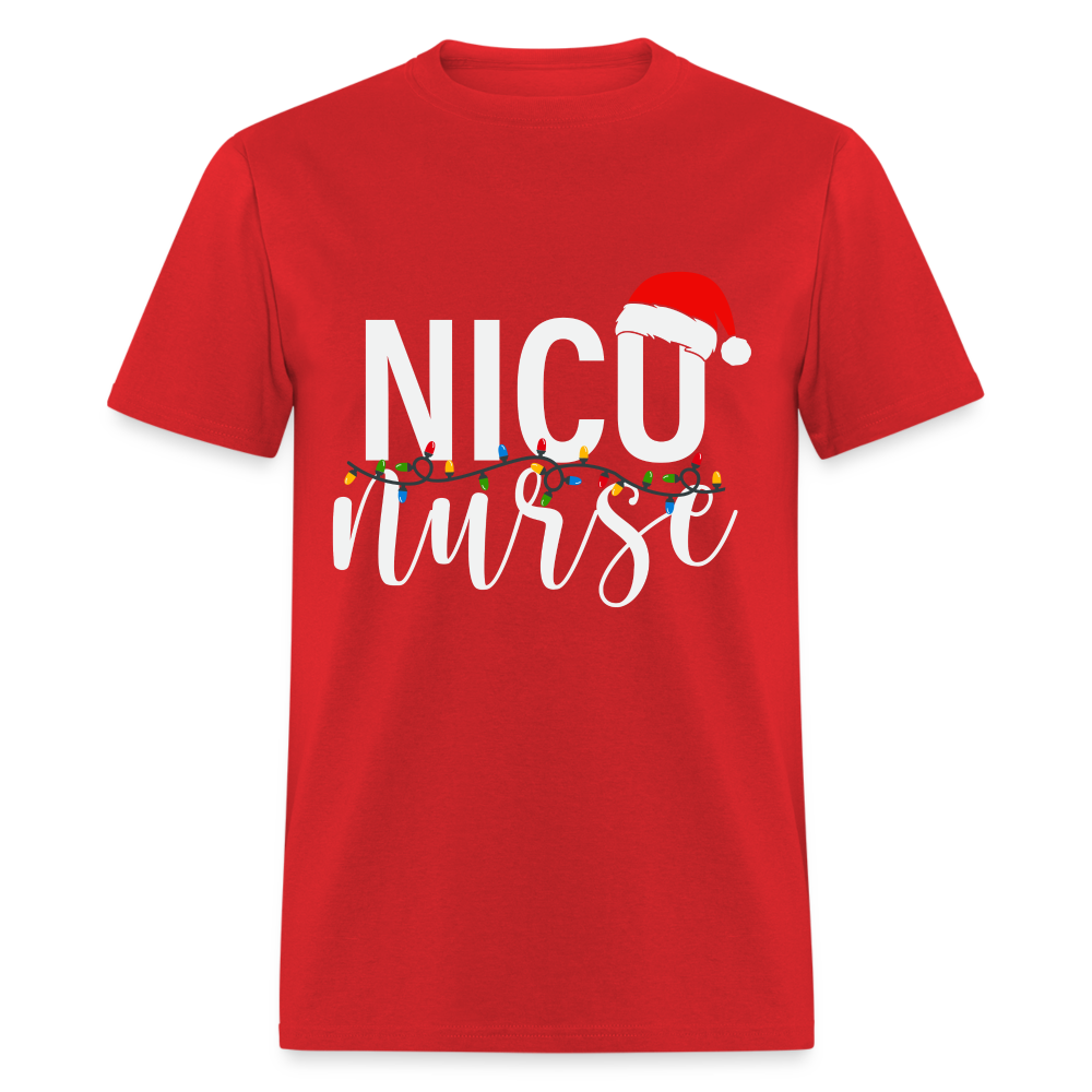 NICU Nurse - Christmas T-Shirt - red