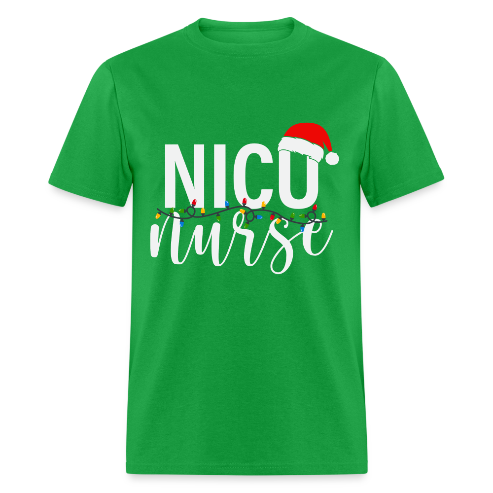 NICU Nurse - Christmas T-Shirt - bright green