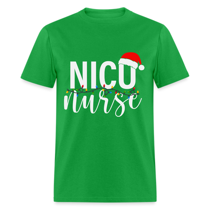 NICU Nurse - Christmas T-Shirt - bright green