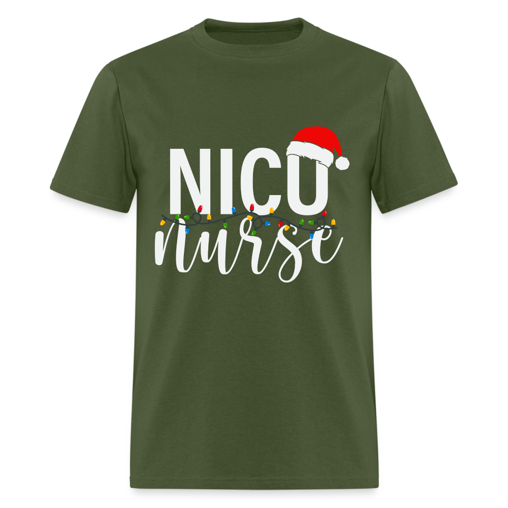 NICU Nurse - Christmas T-Shirt - military green