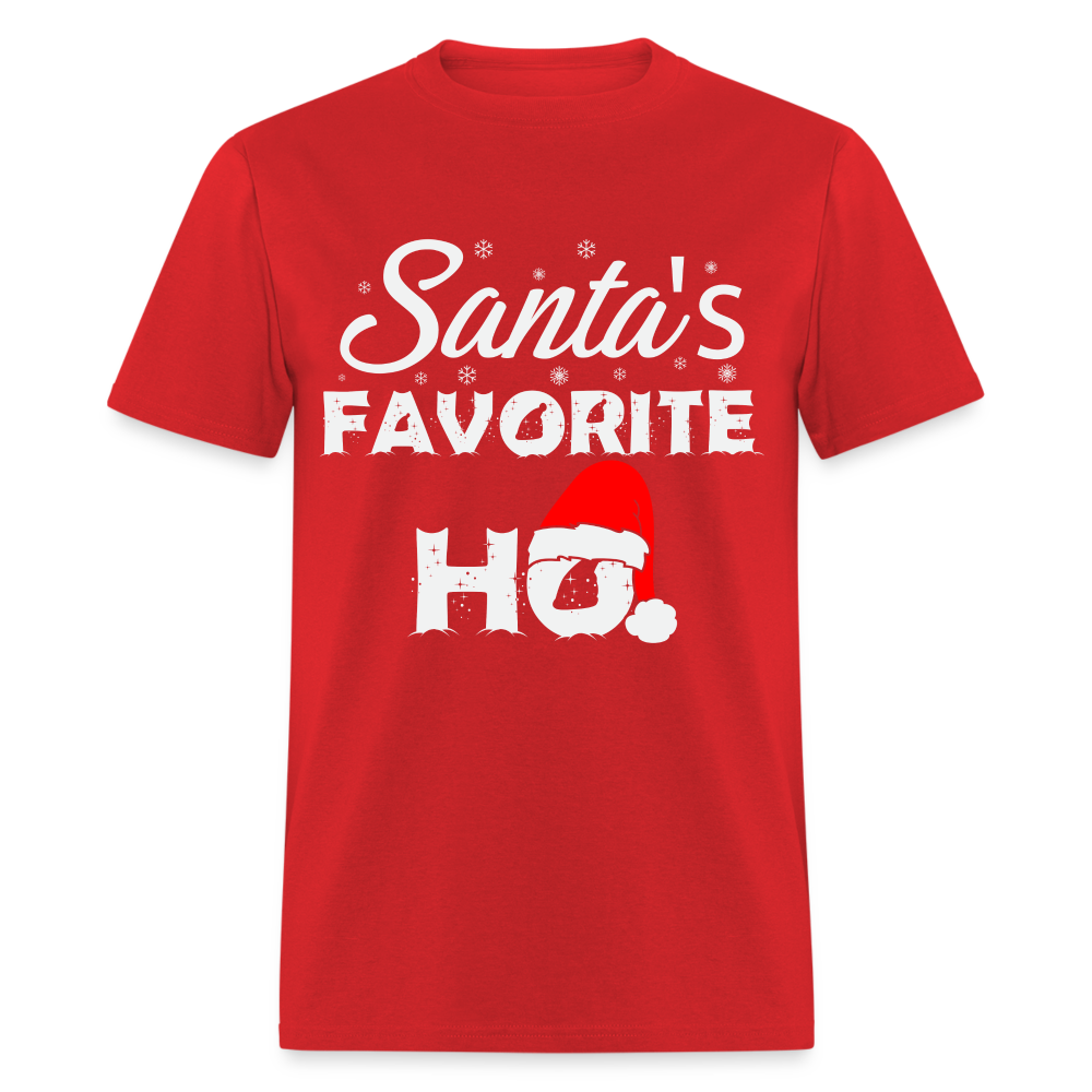 Sant's Favorite Ho - Funny Christmas T-Shirt - red