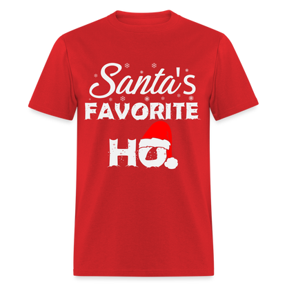 Sant's Favorite Ho - Funny Christmas T-Shirt - red