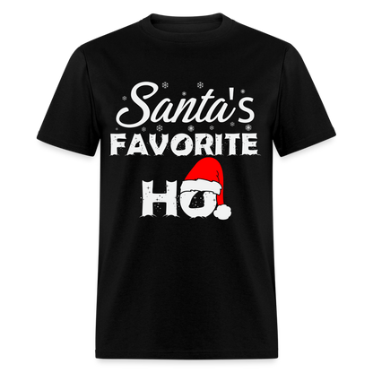 Sant's Favorite Ho - Funny Christmas T-Shirt - black