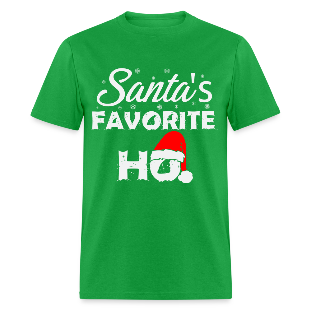 Sant's Favorite Ho - Funny Christmas T-Shirt - bright green