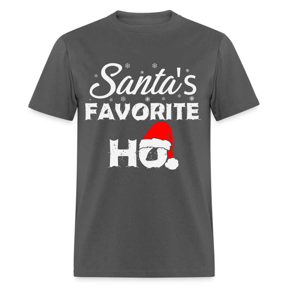 Sant's Favorite Ho - Funny Christmas T-Shirt - charcoal