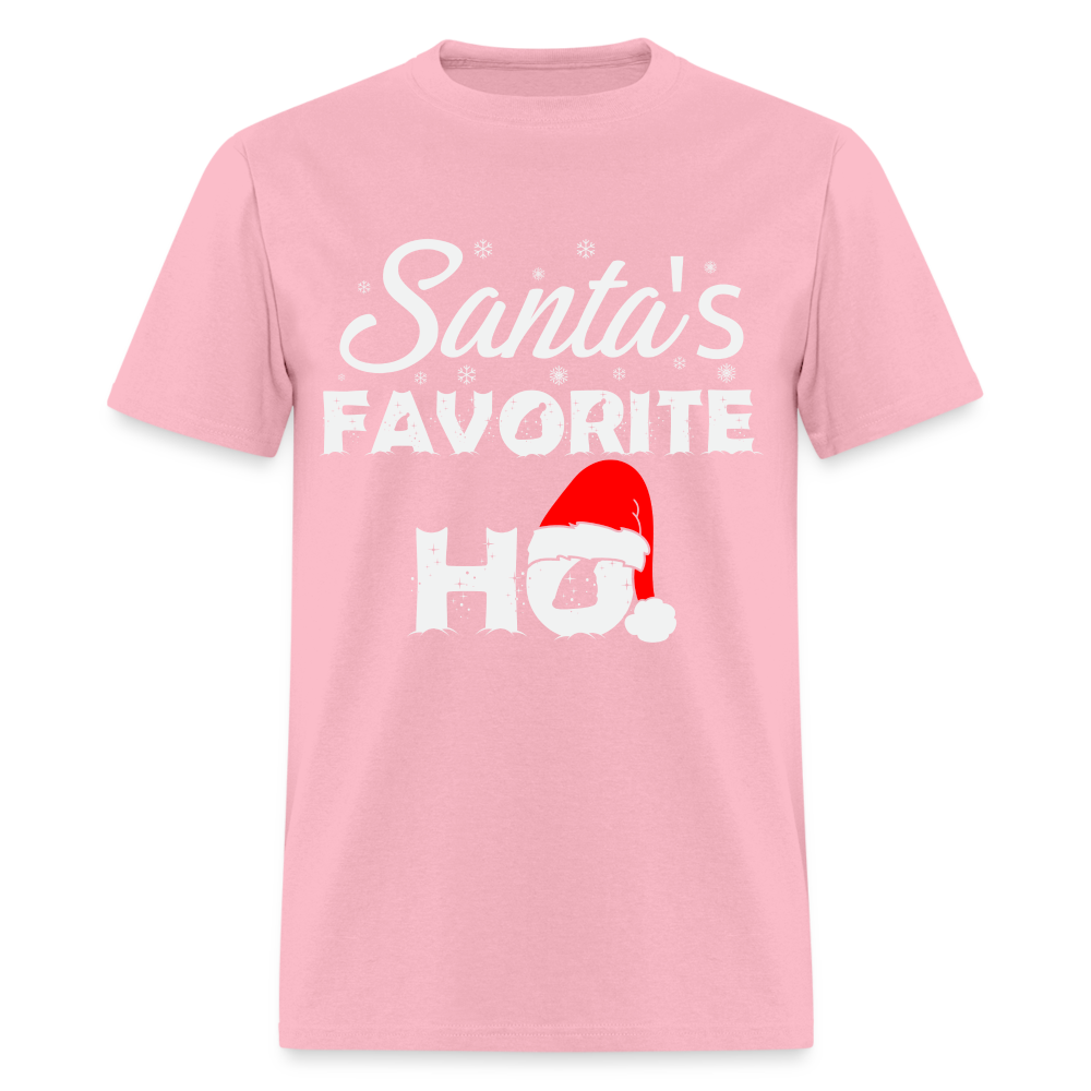 Sant's Favorite Ho - Funny Christmas T-Shirt - pink