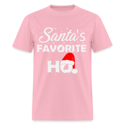 Sant's Favorite Ho - Funny Christmas T-Shirt - pink