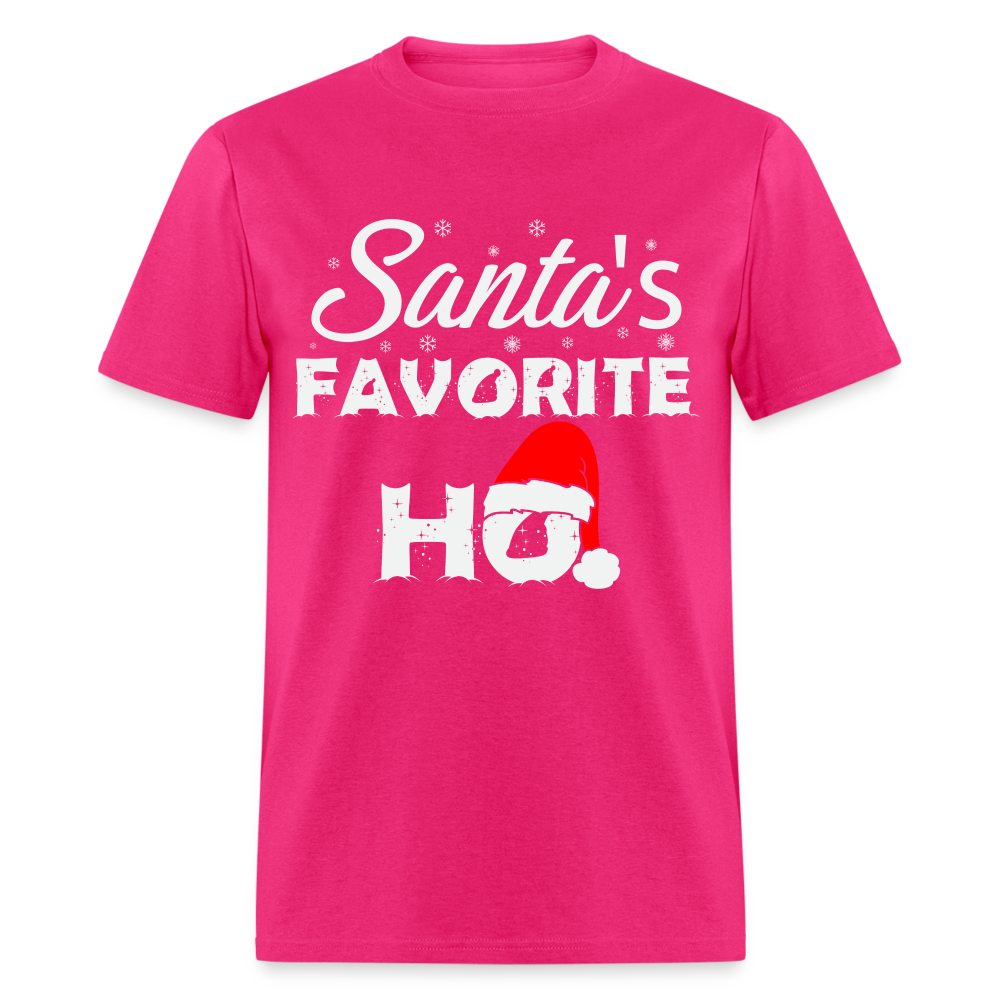 Sant's Favorite Ho - Funny Christmas T-Shirt - fuchsia