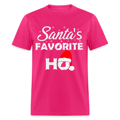 Sant's Favorite Ho - Funny Christmas T-Shirt - fuchsia