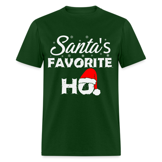 Sant's Favorite Ho - Funny Christmas T-Shirt - forest green