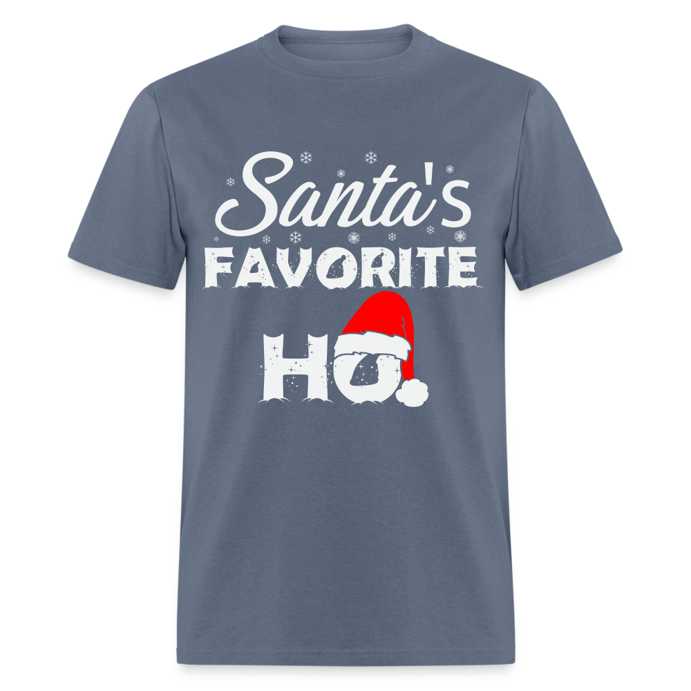 Sant's Favorite Ho - Funny Christmas T-Shirt - denim