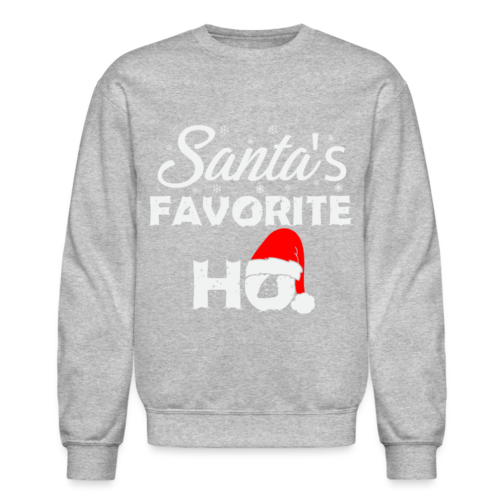Santa's Favorite Ho - Funny Christmas Sweatshirt - heather gray